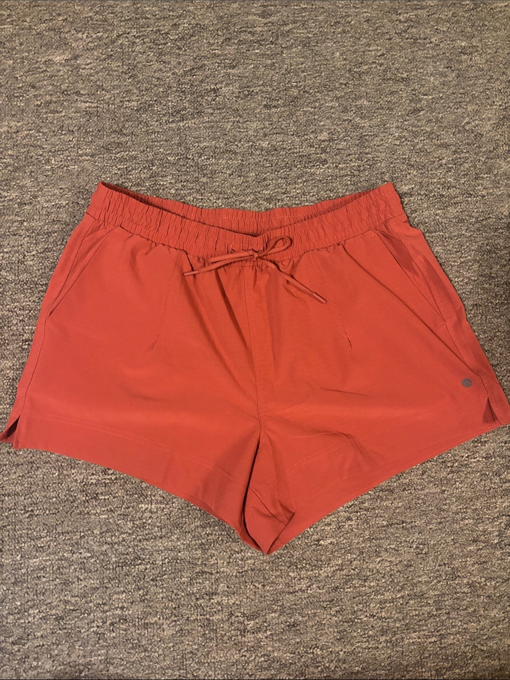 Apana Coral-Red Women's Athletic Drawstring Shorts